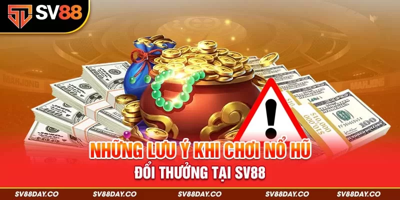 Những Lưu Ý Khi Chơi Nổ Hũ Đổi Thưởng Tại SV88